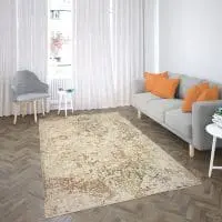 فرش ماشینی افرند 1200 شانه گل برجسته زمینه نقره ای کد 1505 - Image 2