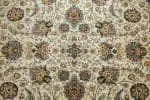 فرش ماشینی سنتی افرند طرح افشان - زمینه کرم حاشیه گلبهی - 7741