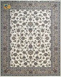 فرش ماشینی افرند زمینه کرم- کد 24300