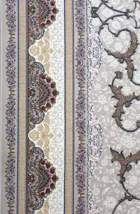 فرش ماشینی افرند 1200 شانه گل برجسته زمینه نقره ای کد 2232 - Image 4
