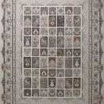 فرش ماشینی افرند 1500 شانه گل برجسته زمینه بژ کد 55020