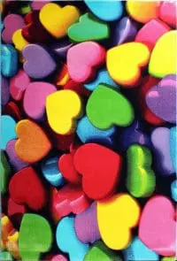 فرش کودک افرند طرح قلب رنگی کد 128