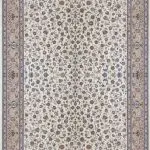 فرش ماشینی دستباف نما افرند کلکسیون گل ابریشم زمینه موزی