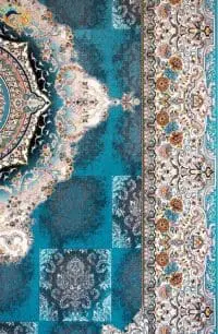 Afrand machine carpet 700 reeds, blue base color, code 7762 - Image 2