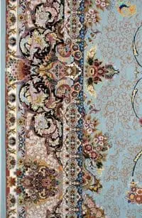 Afrand machine carpet 1200 reed with High Bulk , blue base color, code 2231 - Image 3