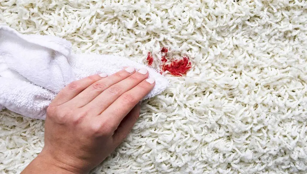 How to remove blood stains from carpets