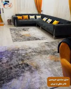 فرش ماشینی افرند ۵۰۰ شانه گل برجسته کد ۶۶۲۲
