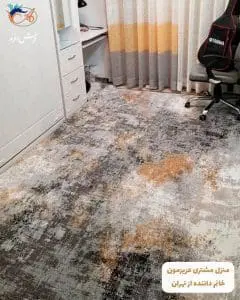 فرش ماشینی افرند ۵۰۰ شانه گل برجسته کد ۶۶۲۲