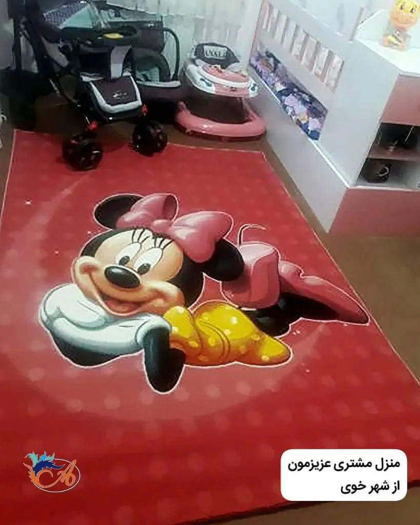 فرش کودک افرند طرح میکی موس کد ۱۳۰
