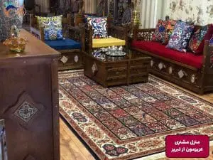 گبه ماشینی افرند زمینه سرمه ای کد ۸۰۰