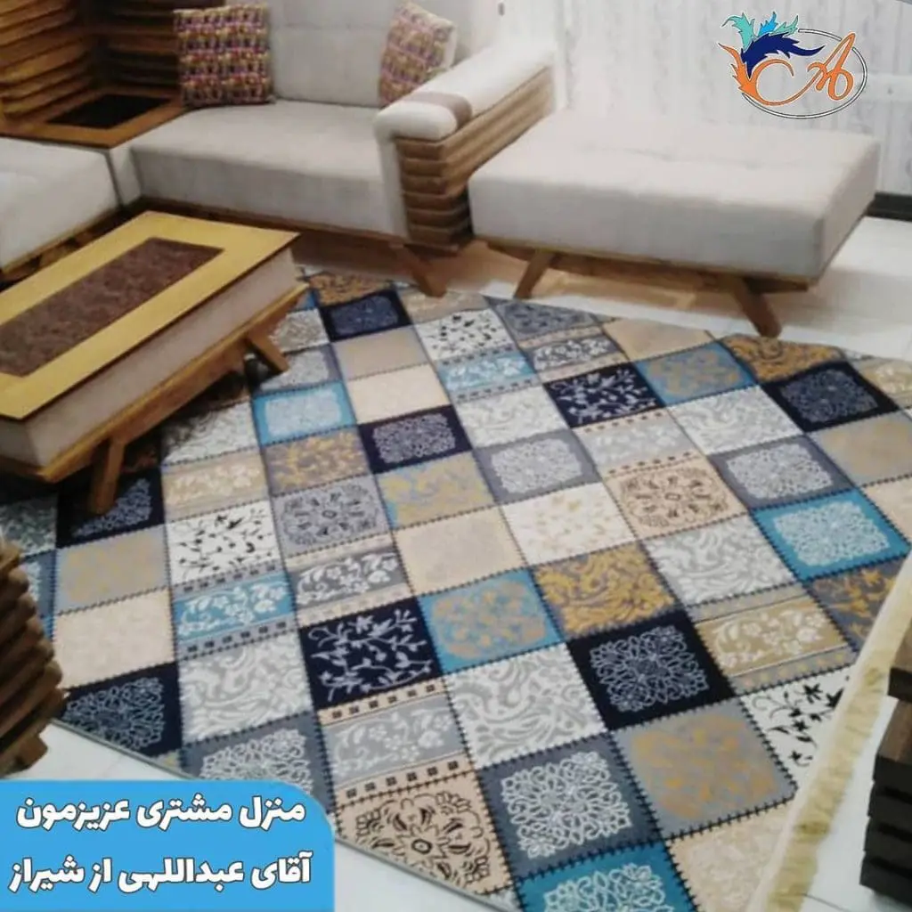 گلیم ماشینی افرند زمینه فیلی کد ۹۹۰۱