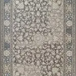 فرش گل برجسته زمینه ذغالی