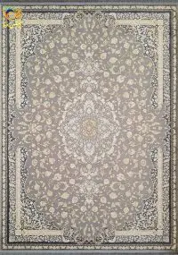 فرش گل برجسته نقره ای