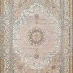 فرش نقره‌ای گل برجسته