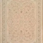 فرش بژ گل برجسته 