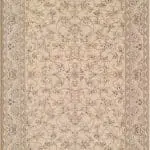 فرش گل برجسته زمینه کرم