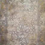 فرش گل برجسته زمينه نقره ای