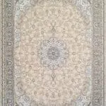 فرش زمینه كرم گل برجسته