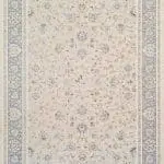 فرش گل برجسته زمینه کرم