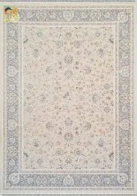 فرش گل برجسته زمینه کرم