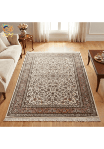 فرش ماشینی 500 شانه کرم