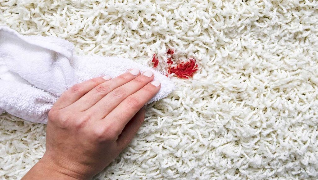 How to remove blood stains from carpets